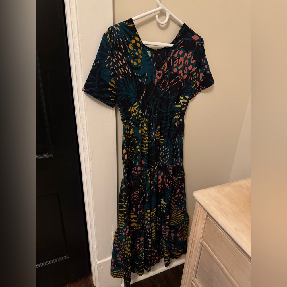 Anthropologie Vibrant Patterned Maxi Dress